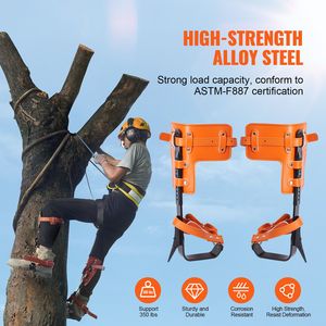 Graffette da Arrampicata in Acciaio Legato, Capacità di Carico 350 libbre, 1 Paio per Attrezzatura da Arrampicata su Alberi con Cinghie Protettive - Product Image 2