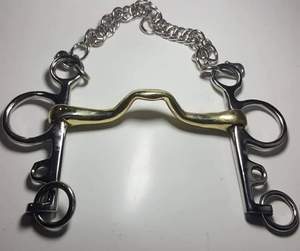 2026 Horse Bit Stainless Steel Copper <b>Roller</b> Sliding <b>Joint</b> Western Equestrian Bridle Bit Silver Color Western horse tack bit - Product Image 1