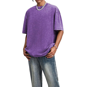 Camiseta para Hombre con Lavado Ácido, 100% Algodón, Corte Holgado, Transpirable, Manga Corta, Estilo Casual, para Uso Diario, Personalizable - Product Image 2