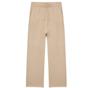 Pantalon en tricot bouclé unisexe, décontracté, taille élastique, doux, coupe décontractée, confortable, couleur pierre - Product Image 1