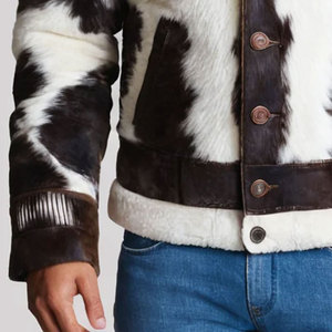 เสื้อแจ็คเก็ตหนังแท้สำหรับผู้ชาย ดีไซน์แฟชั่นใหม่ล่าสุด หนังวัวแท้ คุณภาพพรีเมียม เสื้อแจ็คเก็ตหนังสำหรับฤดูหนาว - Product Image 5