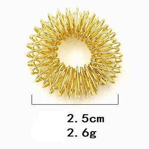 Custom <b>Gold</b> Silver Acupressure Massage Therapy Manual Roller <b>Toe</b> Relax Finger Massager <b>Ring</b> - Product Image 2