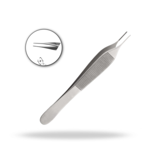 Adson Dressing Forcep Delicate Serrated Standard Size Surgical Dressing Tweezer For Fine Tissue Handling Use - Product Image 1