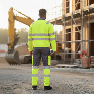 Vêtements de travail de sécurité de haute qualité, combinaisons pour hommes, logo personnalisé OEM/ODM, ANSI Classe 2, imperméables, LED clignotantes, haute visibilité, hiver - Product Image 6