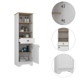 Norwalk biancheria singola porta bagno mobile con tre ripiani esterni un cassetto due ripiani interni - Product Image 6