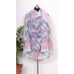 Wholesale Cotton Block Printed Sarong Pareo Bikini Cover Up <b>Large</b> Beach Wrap <b>Scarf</b> Women Summer Clothing - Product Image 6