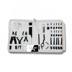 Kit de herramientas de plástico y acero inoxidable impermeable con micro alicates de bucle, tijeras, peines y estuche para técnicos de salón - Eliminación de extensiones - Product Image 4
