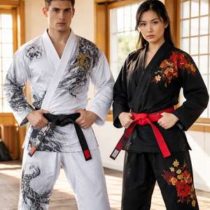 Venta al por mayor: Diseña tu propio Karate Gi 100% Poliéster/Algodón, Suministro Directo de Fabricante OEM, Secado Rápido, Absorción de Humedad, Corte Delgado Frontal - Product Image 6