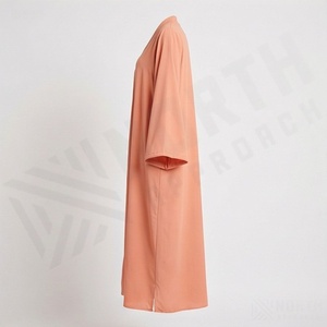 Kaftan musulman grande taille imprimé avec ceinture en dentelle, élégant et décontracté pour femme, idéal pour le Ramadan, vêtement léger de fabrication usine - Product Image 3