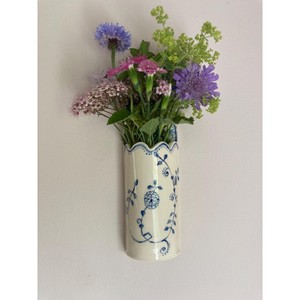 8-16 Inches Painted Glaze Exquisite Durable Eco-Friendly Modern <b>Ceramic</b> Tabletop <b>Vase</b> with Blue Floral Design - Product Image 4