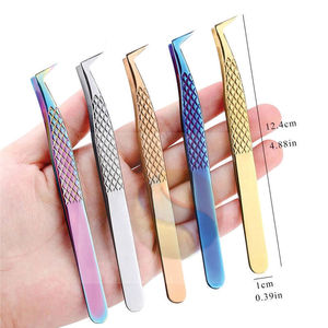 Pince à épiler de précision haut de gamme en acier inoxydable pour cils et bijoux avec logo personnalisé - Product Image 3