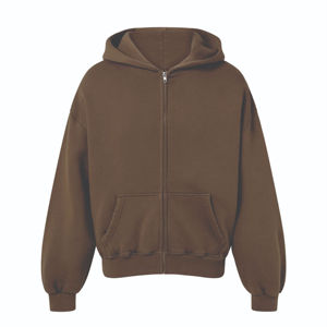 เสื้อฮู้ดดี้สตรีทแวร์แบบวินเทจฟอกสีสไตล์เฟรนช์เทอร์รี่สำหรับผู้ชาย  แบบซิป  ไม่มีลาย - Product Image 6