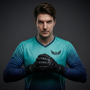 Ensemble de maillot de football à manches longues pour homme, dégradé, respirant, à séchage rapide, coupe ajustée, col en V - Product Image 4