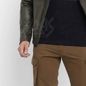 Chaqueta de Cuero para Hombre, para Uso en Exteriores, con Cuello Alto, Hecha en Pakistán, Precio al por Mayor - Product Image 4