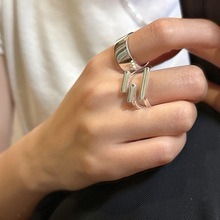 Anillo de Plata de Ley S925 con Diseño Coreano de Nicho, Multicapa, Estilo Blogger de Moda, Personalidad INS, Venta al por Mayor - Product Image 3
