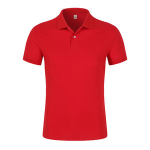 Nouvel Arrivage – Qualité Supérieure – Prêt à Expédier – Vente en Gros – Polo Unisexe 100% Coton Sportif Rouge Uni avec Motif Uni - Product Image 1