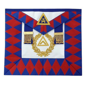 High Quality Lambskin Leather Masonic Stewards Apron with badge <b>Collar</b> Full Dress Apron hand embroidered 2026 - Product Image 6