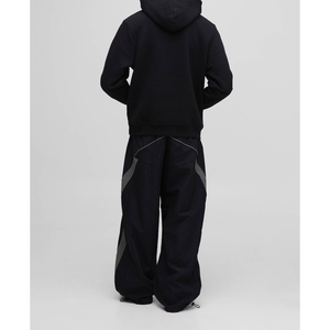 2026 Pantalon de jogging pour homme, coupe oversize, taille haute, jambe large, coupe-vent en nylon, avec empiècements latéraux, pour la gym, l'entraînement, la course et le sport - Product Image 6