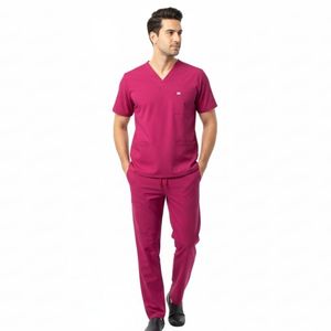 Men Cotton Medical <b>Doctor</b> Scrub <b>Set</b> Hospital Uniform OEM Custom Clothing Factory Breathable Comfortable Scrub Suits - Product Image 5