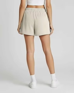 2026 New Arrival Premium Quality Breathable Oxford Fabric <b>Lace</b> Women's Shorts 100% Cotton <b>Elastic</b> Waist shorts for women - Product Image 5