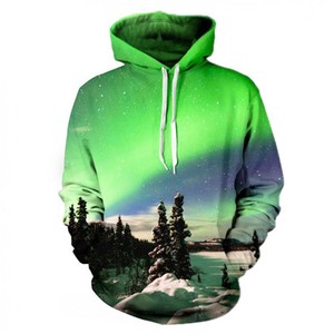 Sudadera con Capucha para Hombre, Diseño Personalizado con Serigrafía de Escena Urbana con Gatos Gigantes, Corte Regular, Estilo Casual Urbano, Transpirable, con Bolsillo, 100% - Product Image 3