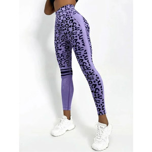 Wholesale Laser Cut Workout Leggings Breathable Seamless Gym Pants OEM OEM Custom Mesh Panel Yoga Pants <b>High</b> Stretch Women - Product Image 4