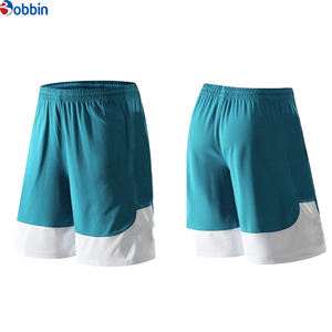 Shorts de basket-ball blancs confortables pour hommes avec taille élastique noire, séchage rapide, style sportif, Bermuda en maille pour la course et la gym - Product Image 6