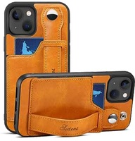 Etui de téléphone en cuir véritable avec porte-cartes de crédit et sangle antichoc Téléphone portable Iphone 13 13pro 13promax personnalisé