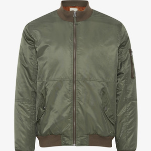 Mens Casual Bomber <b>Jacket</b> Solid Color Zipper <b>Pilot</b> Style Flight <b>Jacket</b> with Pockets - Product Image 2