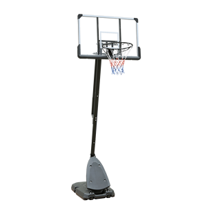 Canestro da Basket Regolabile 7.5-10ft con Tabellone da 44 Pollici, Sistema Portatile con Altezza Regolabile, Attrezzatura da Campo - Product Image 1