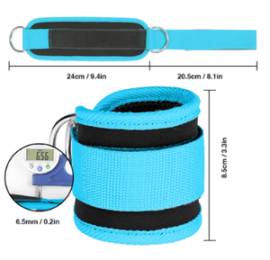1 unidad de soporte ajustable con anillo en D para tobillo y muñeca, con correa acolchada, para entrenamientos de gimnasio, ejercicios de kickback en máquina de cable para piernas y glúteos - Product Image 3