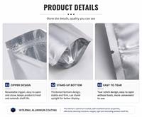 Sachet Doypack Personnalisé Haute Barrière avec Fermeture Éclair, Finition Mate, Emballage Souple de Qualité Alimentaire pour le Stockage de Café, Snacks et Poudres