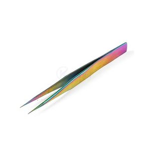Pinzas para Extensión de Pestañas de Arcoíris Multicolores, Pinzas para Volumen de Pestañas, Pinzas de Acero Inoxidable de Alta Precisión, Herramientas de Maquillaje de Belleza - Product Image 2