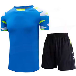 Ensemble uniforme de badminton, tennis et tennis de table pour garçons, nouvelle impression numérique, antibactérien, sans manches, taille élastique, polyester, vente en gros - Product Image 4