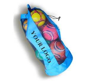 Sac de sport à cordon de grande capacité, sac de rangement durable en polyester bleu pour les entraîneurs de football, de basketball et de volley-ball - Product Image 1