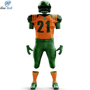 Premium Quality American Football Uniform Custom Team Name Number Jersey Pants Set Custom Logo Print Breathable Short Sleeve - Product Image 1