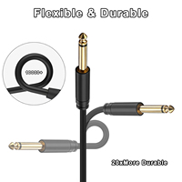 Câble de microphone XLR OEM d'usine vers double jack 6,35 mm avec gaine en PVC et blindage tressé, longueur 1 m, pour haut-parleurs, mélangeurs et amplificateurs
