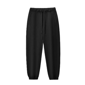 Plain Loose Fit Fleece Joggers <b>Men</b> Casual Elastic Band <b>Cuffed</b> Sweatpants <b>Trousers</b> - Product Image 3