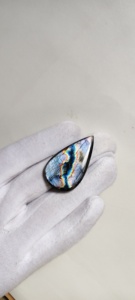 Cabochon de labradorite arc-en-ciel naturelle en forme de goutte, pierre précieuse en vrac avec jeu de couleurs et d'étincelles pour la fabrication de bijoux - Product Image 2