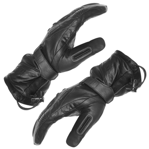 Guantes de Motocicleta de Cuero de Alta Calidad, Pantalla Táctil, Dedos Completos, Secado Rápido, Transpirables, Unisex, Cierre de Gancho y Bucle FITME - Product Image 5
