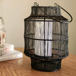 Decorative Mesh Metal Lantern Portable Vintage Heat Resistant Eco-Friendly Hanging Candle Holder Easter Valentine's Day Wedding - Product Image 1