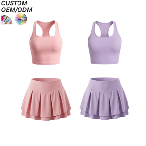 Conjunto Deportivo de Tenis Transpirable, con Logotipo Personalizado Impreso en Camiseta y Pantalones Cortos, Soporte OEM ODM para Marcas de Ropa al por Mayor - Product Image 4