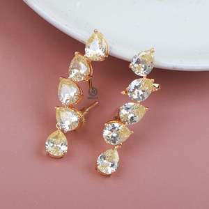 Shylie CZ Designer <b>Fashion</b> <b>Necklace</b> and Earring Set with American Diamond and Pearl - Product Image 4