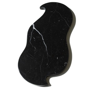Abstract <b>Black</b> Marble Decorative <b>Tray</b> Artistic Shape Stone <b>Serving</b> <b>Tray</b> Luxury Coffee Table Display <b>Tray</b> Modern Home Decor best - Product Image 1