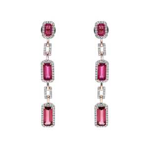 Boucles d'oreilles pendantes en tourmaline, faites à la main, en argent sterling 925, bijoux en pierres précieuses naturelles, cadeau élégant pour femmes, durables - Product Image 6