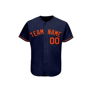 Camiseta de Béisbol Personalizable Azul Marino para Hombre, Manga Corta, Nombre del Equipo 00, Impresión Serigrafiada, Ropa Deportiva Transpirable de Poliéster - Product Image 2