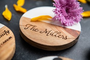 Handmade Wood And <b>Marble</b> Coaster <b>Set</b> NEHA ENTERPRISES Luxury <b>Coffee</b> Tea Cup Coasters for Dining <b>Table</b> - Product Image 5