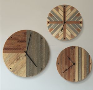 Horloge murale en bois massif de haute qualité au design industriel, horloge murale moderne à quartz, fabriquée par Tayyab Handicraft - Product Image 6