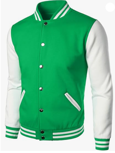 Blouson Bomber Varsity Personnalisé en Toile Brodé Solide avec Col Montant, Idéal pour l'Hiver, Style Baseball, Nom/Numéro Personnalisable - Product Image 2
