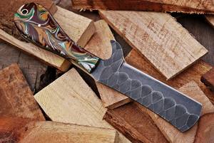 Couteau utilitaire Cowboy Bull Cutter, fait main, lame pleine en acier inoxydable 12c27, lame fixe de qualité industrielle, étui en cuir Pancake - Product Image 2